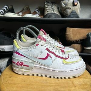 Nike Air Force 1 Low Shadow white pink green